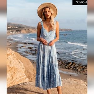 Watertown Floral Tie Back Midi Dress